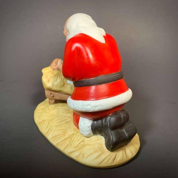 Vintage The Kneeling Santa by Roman Baby Jesus Christmas 1983 VTG Figurine - Picture 3 of 7